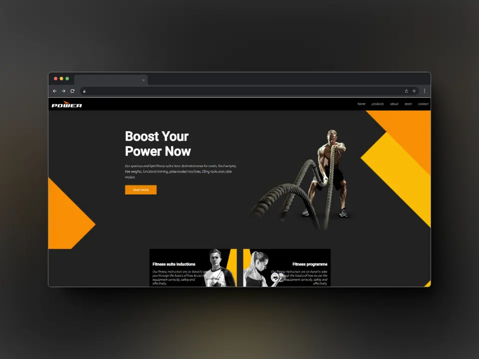 Captura de pantalla del proyecto /projects/sport-landing-captura.webp